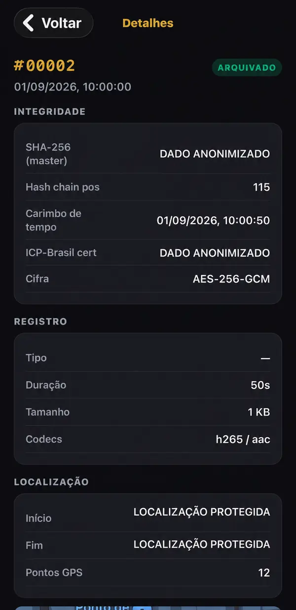 Tela do SOSC JUS: u-integridade